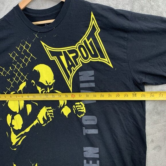 Tapout Shirt Mens XXL Driven To Win Black Tee UFC MMA Y2K Fighting Character - Picture 3 of 6